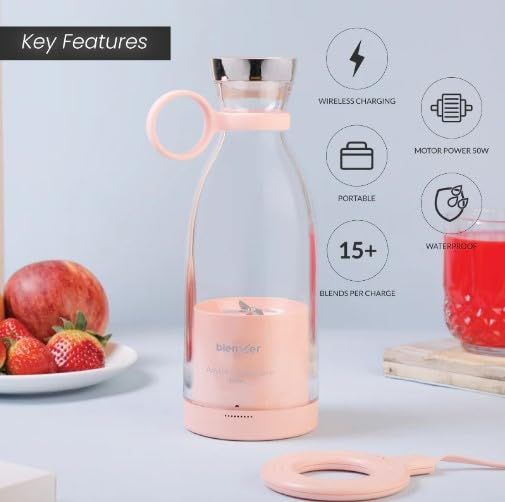 Portable Rechargeable Juicer Bottle 420ml – Fresh Juice On the Go