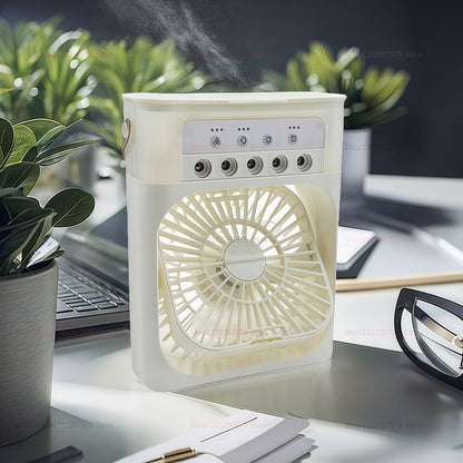 Portable Mini Air Cooler with Night Light – Instant Cool Anywhere