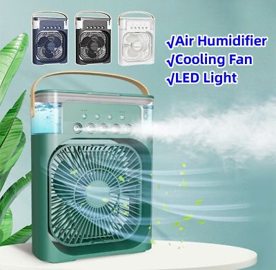 Portable Mini Air Cooler with Night Light – Instant Cool Anywhere