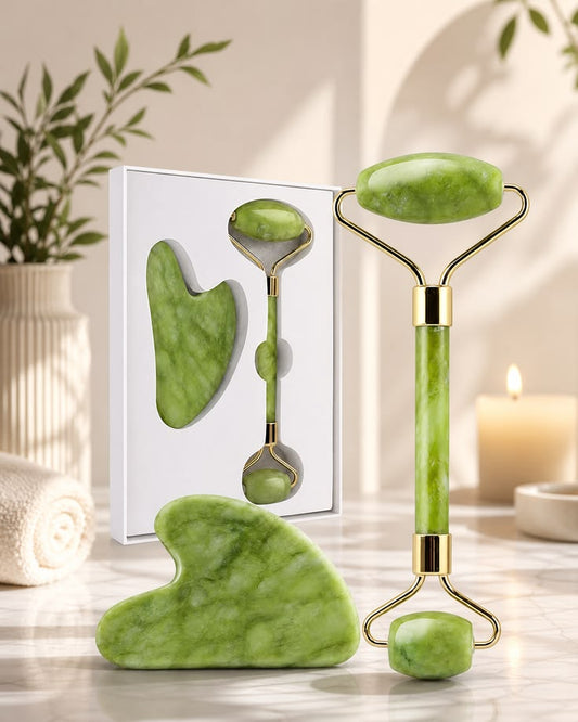 Jade Roller & Gua Sha Facial Set – Daily Skin Sculpting Ritual