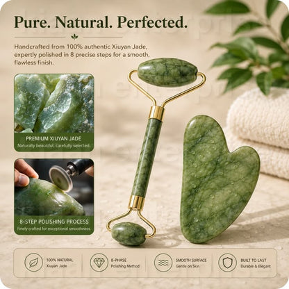 Jade Roller & Gua Sha Facial Set – Daily Skin Sculpting Ritual