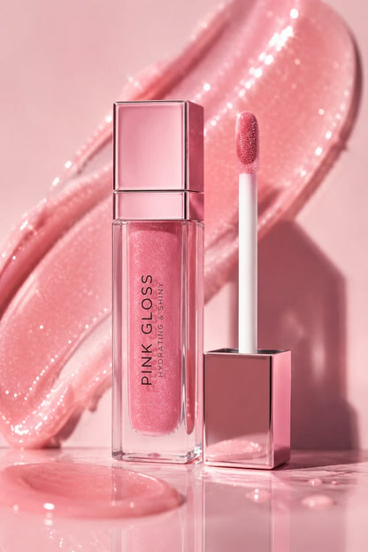 Glossy Pink Lip Oil – Hydrating Shine for Bold Lips