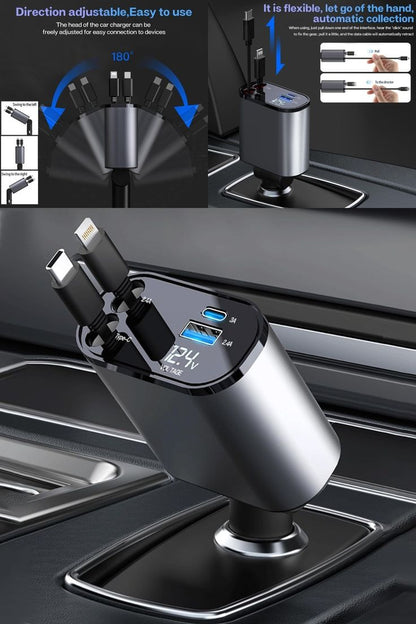 180° Adjustable Car Charger – 20W Fast Charging
