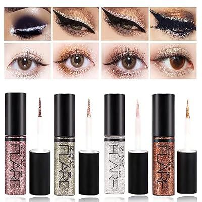 4-Piece Waterproof Glitter Eyeliner Set – Multicolor Shine