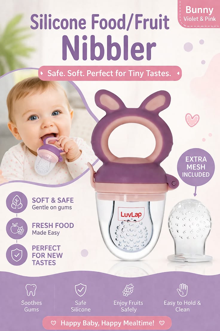 Silicone Fruit Feeder Pacifier – Safe Self-Feeding Tool for Baby