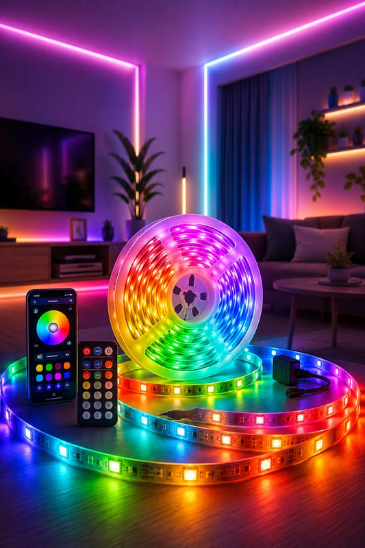 16.4ft RGB LED Light Strip – Waterproof with Remote Control