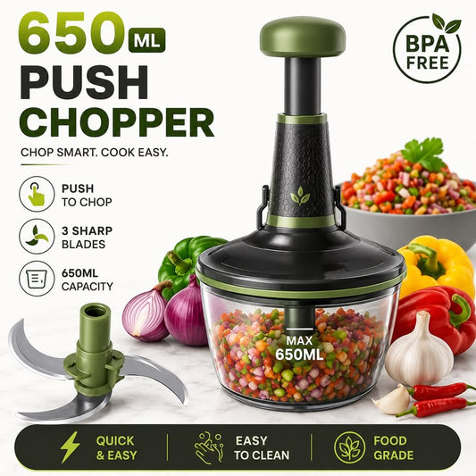 2L Multifunctional Manual Food Chopper – Effortless Kitchen Prep