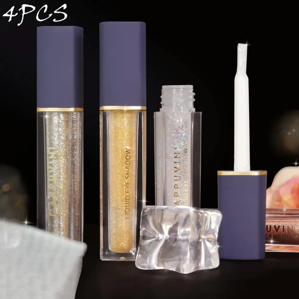 4PCS Waterproof Glitter Eyeliner Set Multicolor 100g