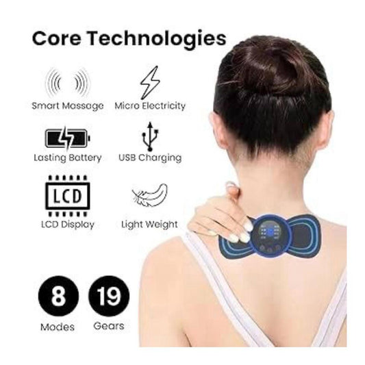 EMS Butterfly Massager Black Portable Rechargeable