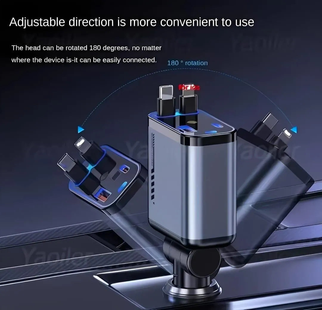 180-deg Adjustable Car Charger with 20W Fast Charging