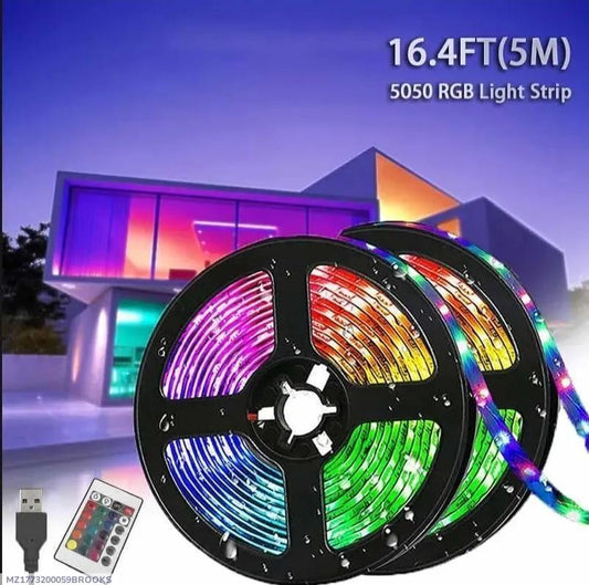 16.4FT RGB LED Light Strip PVC Waterproof Remote Control