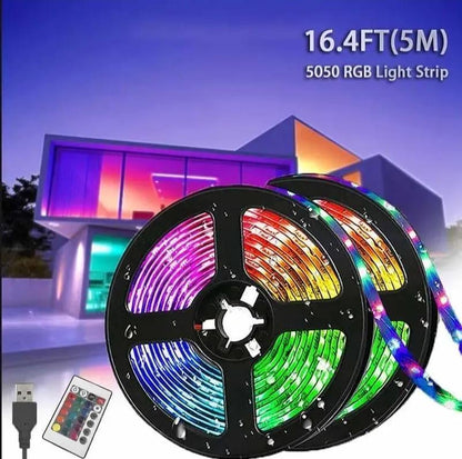 16.4FT RGB LED Light Strip PVC Waterproof Remote Control