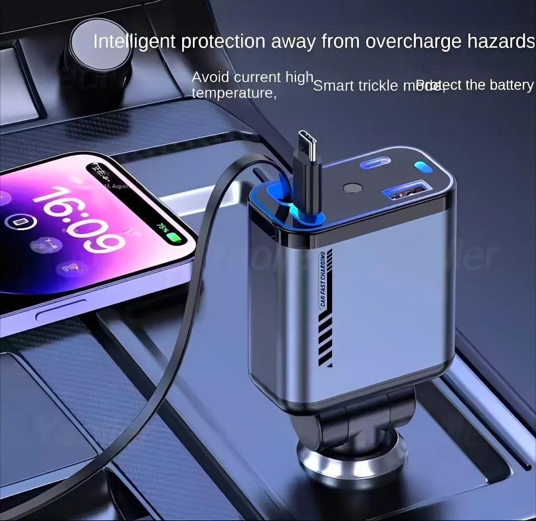 180-deg Adjustable Car Charger with 20W Fast Charging